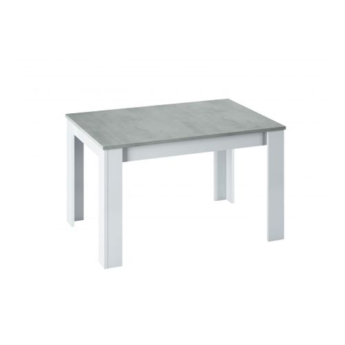 Table À Manger Thea Extensible L140/190cm - Blanc / Béton