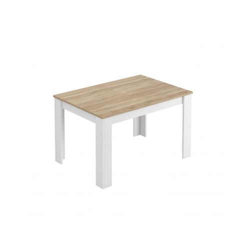 Table À Manger Thea Extensible L140/190cm - Blanc / Bois