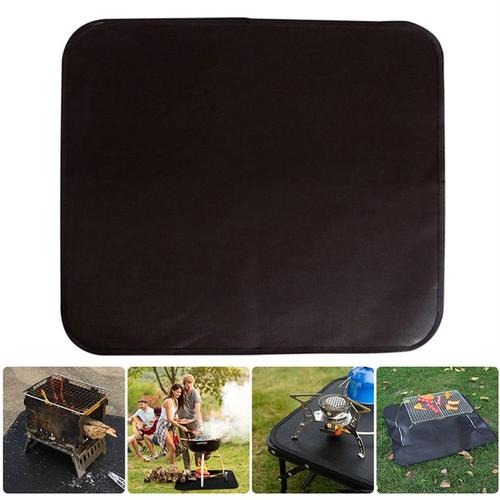 46cm*35cm Tapis Barbecue Ignifuge Brasero Sol Cheminée Anti Feu,Protection de Sol Résistant à La Chaleur, pour Barbecue Extérieur Jardin Terrasse