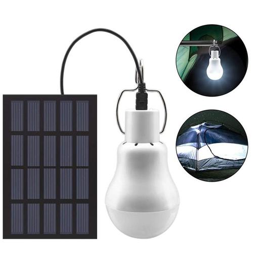 Ampoules Solaires Led Lampe Extérieur Lot De 1, Lampe Suspendue Solaires Avec Panneau Solaire 1w Pour Extérieur, Camping, Coop