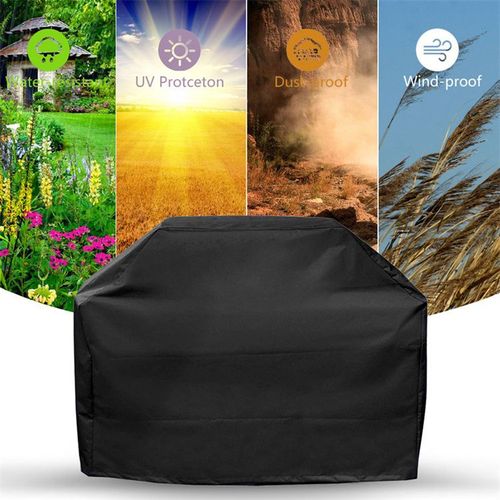 Housse Barbecue, Bache Barbecue, pour Barbecue de Rangement Couverture de Grill Imperméable Anti Vent,UV,Eau,Poussière,Neige(150*100*125CM)