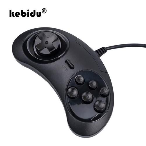 Gogou&#174 Manette De Jeu 6 Boutons Pour Sega, Support De Joystick Usb Pour Pc Et Mac Mega Drive, Nouveaut&#233 2019 [39a1789]