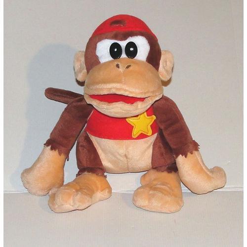 Peluche Diddy Kong Super Mario - Doudou Singe Donkey Kong Nintendo 24cm