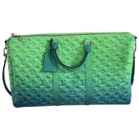 Louis Vuitton Keepall Triangle Monogram Mesh 50 Turquoise in Mesh