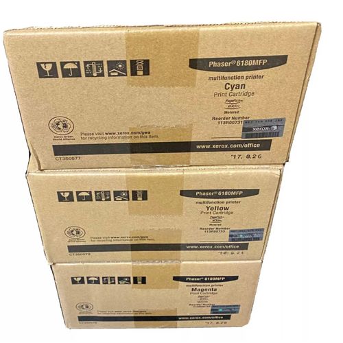 Lot 3 Toners Xerox Phaser 6180 MFP ( Cyan + Magenta + Yellow )