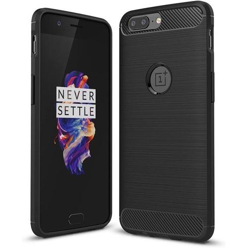 Coque Oneplus 5, Housse [Carbone Tpu] Silicone Case Cover [Absorption De Choc] Soft Gel Tpu Pour Oneplus 5