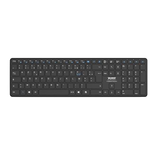 PORT Connect OFFICE PRO - Clavier - rechargeable - sans fil - Bluetooth 5.2 - AZERTY - Français