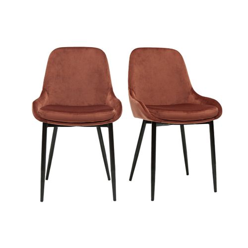 Chaises En Velours Tomette (Lot De 2) Holo