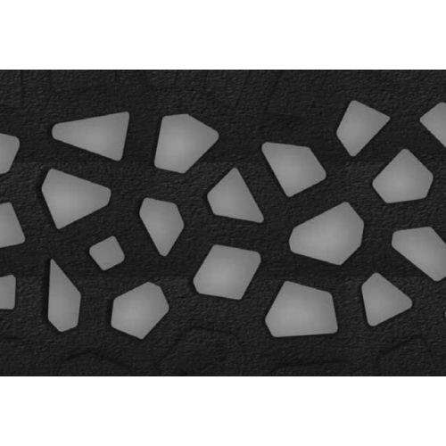 Caniveau Self 100 - avec grilles Voronoï - couleur diamant fonte - sans pentes ACO