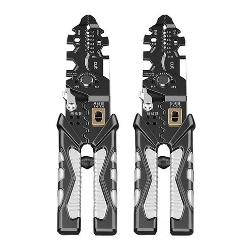 2PCS Multifunctional Wire Stripper Crimper Cable Cutter Pliers, 25-In-1 Wire Stripping Tool, Electr