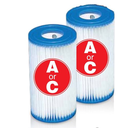 Intex lot de 2 cartouches de filtration Intex type A/C,pour Filtre Piscine