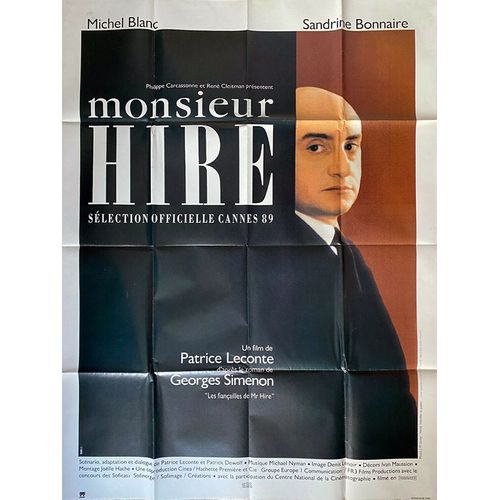 Monsieur Hire - Véritable Affiche De Cinéma Pliée - Format 120x160 Cm - De Patrice Leconte, Avec Michel Blanc, Sandrine Bonnaire, Luc Thuillier, André Wilms, Cristiana Reali - 1989