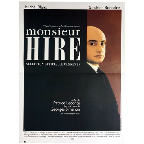 Monsieur Hire - Véritable Affiche De Cinéma Pliée - Format 40x60 Cm - De Patrice Leconte, Avec Michel Blanc, Sandrine Bonnaire, Luc Thuillier, André Wilms, Cristiana Reali - 1989