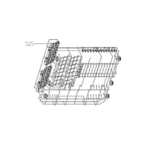 Panier (repère 525) - Lave-vaisselle (445J31 LISTO, ESSENTIEL B)