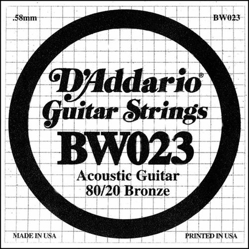 D'addario Bw023 - Corde Au Détail 023 Bronze Guitare Acoustique