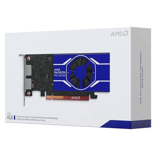 AMD Radeon Pro W6400 - Carte graphique - RDNA 2 - 4 Go GDDR6 - PCIe 4.0 x4 - 2 x DisplayPort