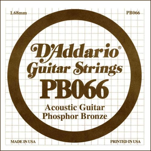 Corde Au Détail Guitare Acoustique D'addario Filée Phosphore Bronze 066 - Pb066