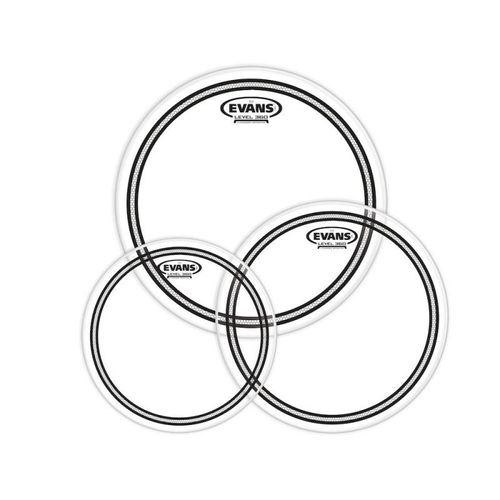 Evans Etp-Ec2sclr-F - Packs De Peaux De Toms Ec2 Transparentes, Fusion (10'', 12'' Et 14'')