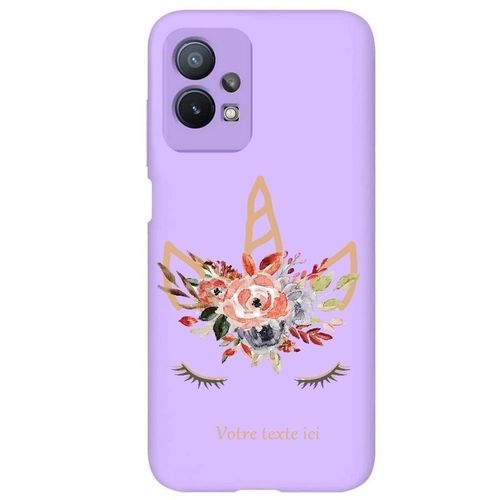 Coque Violet Realme 9 Pro Et 9 5g Licorne Personnalisee Eyes Rose Unicorn