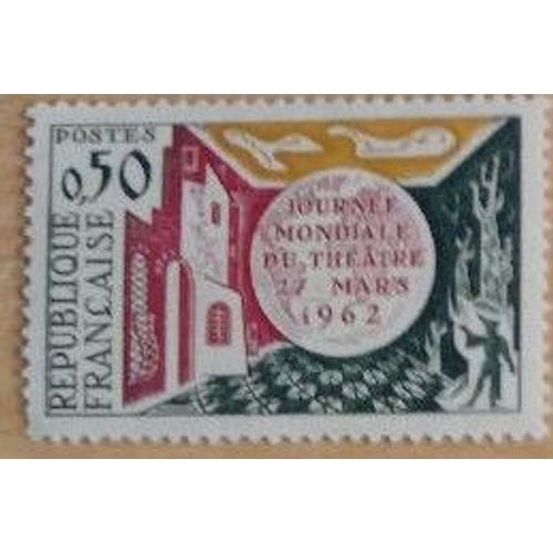 Timbre Neuf, Journée Mondiale Du Théâtre, 0,50 Franc.