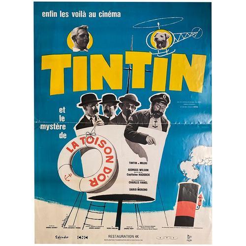 Tintin Et Le Mystère De La Toison D'or - Véritable Affiche De Cinéma Pliée - Format 40x60 Cm - De Jean-Jacques Vierne Avec Jean-Pierre Talbot, Georges Wilson, Vanel, Bozzuffi - 1961 Réédition 2017 #