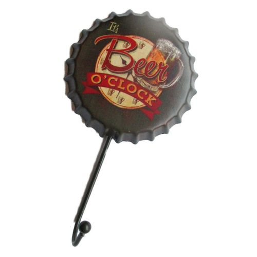 Crochet Patere Capsule Beer O Clock 18x10cm Verre De Biere