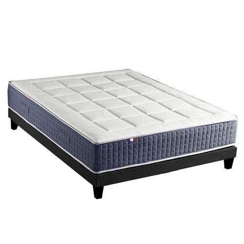 Ensemble Matelas Ressort 7 Zones + Mémoire De Forme Sommier 160x200