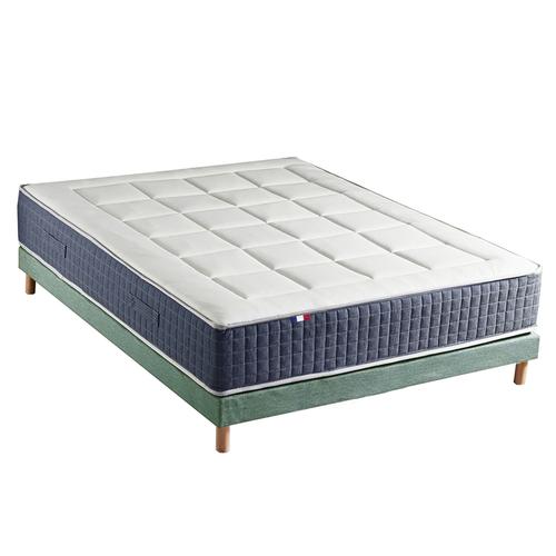 Ensemble Matelas Ressort 7 Zones + Mémoire De Forme Sommier 140x190