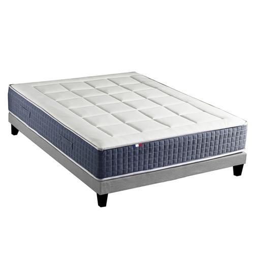 Ensemble Matelas Ressort 7 Zones + Mémoire De Forme Sommier 140x190