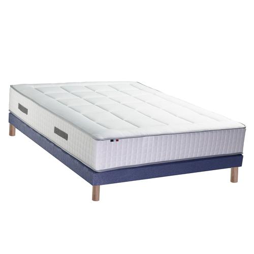 Ensemble Matelas Ressort 7 Zones + Mémoire De Forme Sommier 140x190