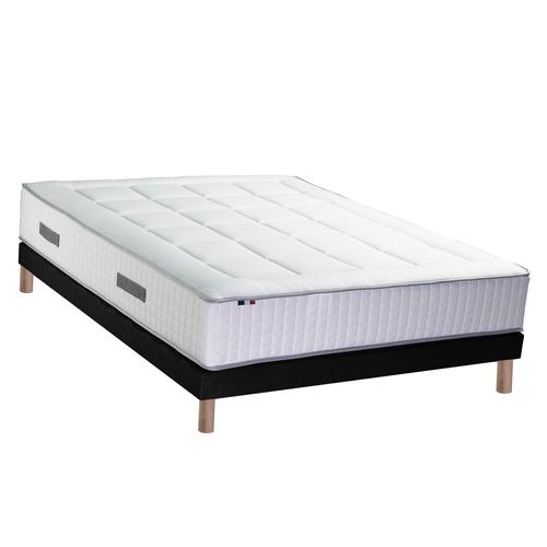 Ensemble Matelas Ressort 7 Zones + Mémoire De Forme Sommier 160x200