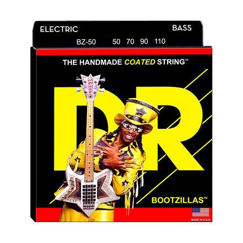 Dr Bz-50 - Bootzillas - Clear Coated Stainless Steel, Jeu Guitare Basse, Heavy 50-110