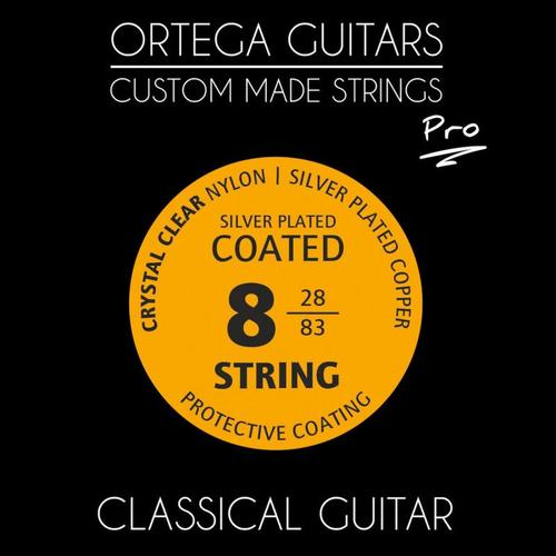 Ortega Nyp8 - Jeu Guitare Classique 8 Cordes Custom Pro Tension Normale.