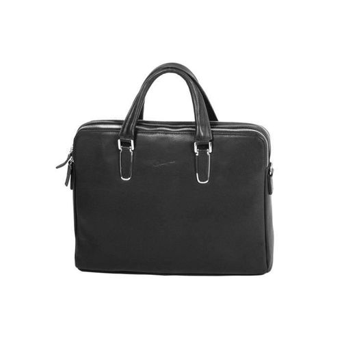 Porte-documents Gérard Hénon Gérard Hénon 16281 L x h x p = 38 x 28 x 6 - Noir - Cuir de vachette grainé fin - Femme