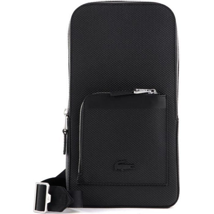 Sacoche bandoulière Lacoste ref 50472 000 Noir 26*21*8.5 cm