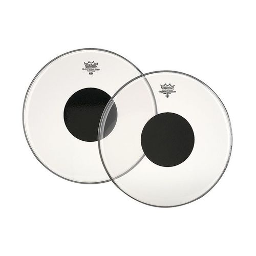 Peau De Tom Ou Caisse Claire 16'' - Remo Cs Controlled Sound Transparente Rond Noir - Cs-0316-10