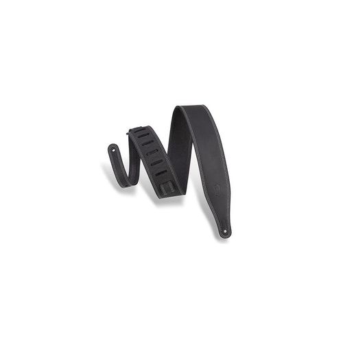 Levy's M17bds-Blk - Sangle 6 Cm, Cuir Avec Surpiqûres - Black