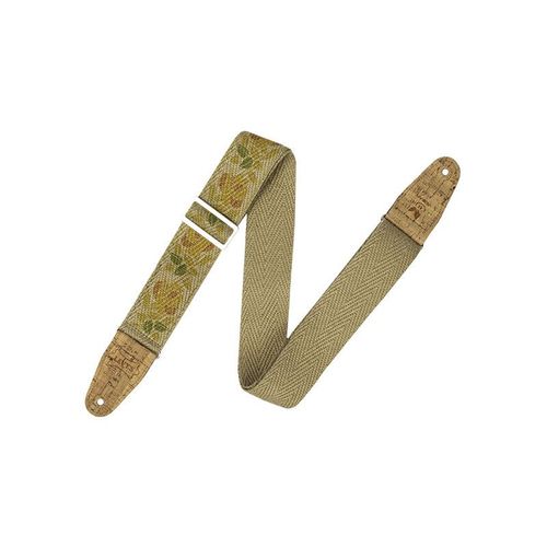 Levy's Mh8p-008 - Courroie Vegan En Chanvre Avec Embout En Liège Renforcé, 5 Cm - Design 008