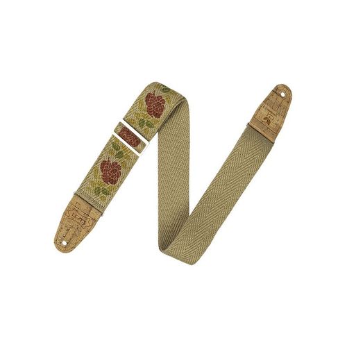 Levy's Mh8p-009 - Courroie Vegan En Chanvre Avec Embout En Liège Renforcé, 5 Cm - Design 009