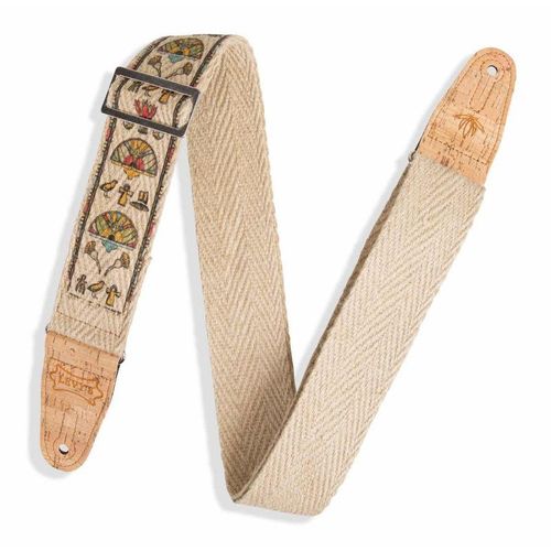 Levy's Mh8p-004 - Courroie Vegan En Chanvre Avec Embout En Liège Renforcé, 5 Cm - Design 004