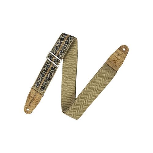 Levy's Mh8p-007 - Courroie Vegan En Chanvre Avec Embout En Liège Renforcé, 5 Cm - Design 007