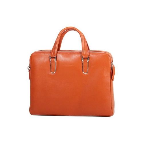 Porte-documents Gérard Hénon Gérard Hénon 16281 L x h x p = 38 x 28 x 6 - Orange - Cuir de vachette grainé fin - Femme