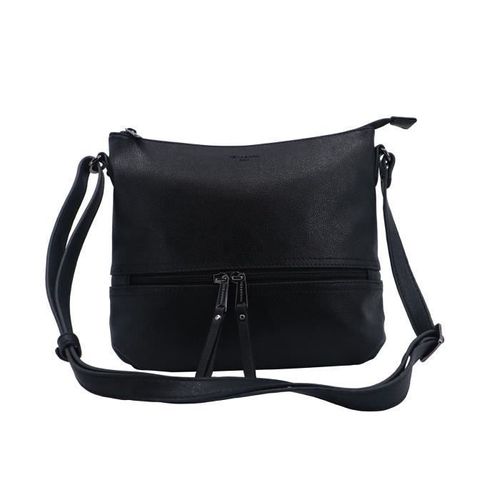 Sac bandoulière Hexagona 315314 en synthétique aspect cuir Noir