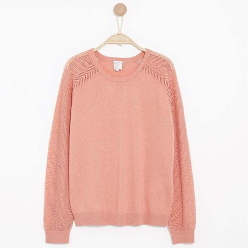 Pull Majoury En Maille Mélangée Rose