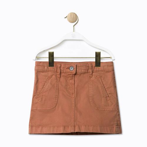 Jupe En Coton Jubily Denim Camel