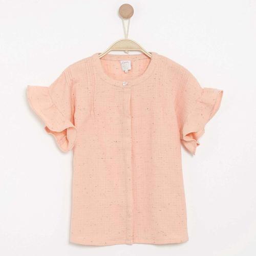 Chemise Cozy En Coton Irisé Rose