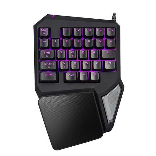 Delux T9 Pro Clavier de Gaming ? Une Main USB Filaire Clavier Gamer E-Sport 29 Touches r?tro?clair? LED pour LOL