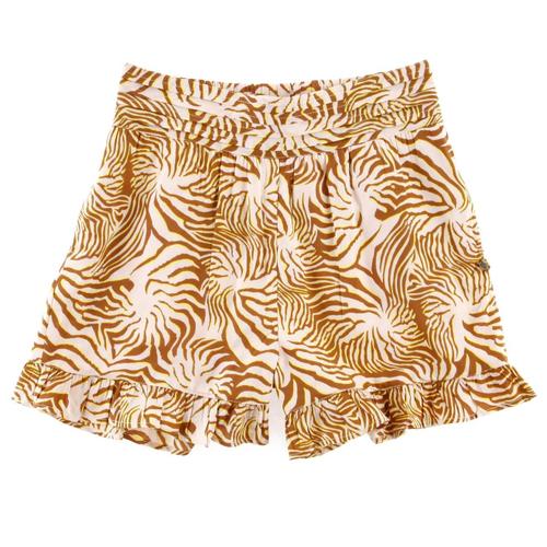 Short Allover Print Marron Clair