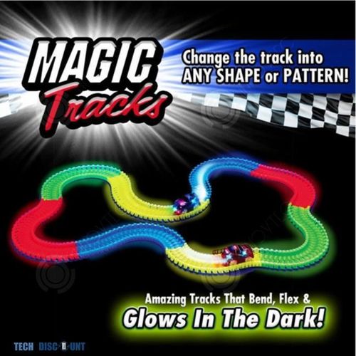 Inn® Jouet Voiture Lumineux Race Track Set Pistes Course Circuit Flexible Jeu Train Électrique Jeux Ludique Apprentissage Interactif