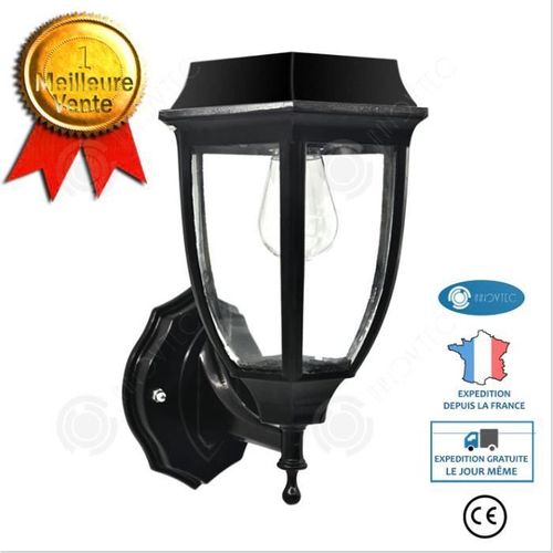 Inn® Applique Solaire Led Extérieur Étanche Cour Applique Murale Hexagonale Allée Escalier Jardin Extérieur Verre Simple Applique Mu